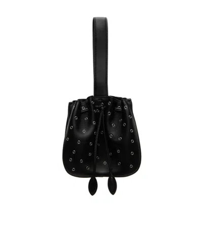 Alaïa Rose Marie Rope Handbag In Black