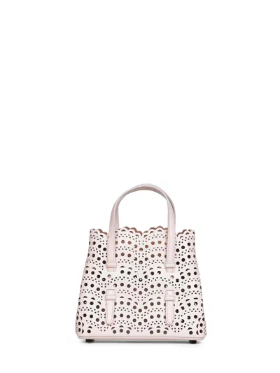 Alaïa Rose Pale Mina 20 Crossbody Bag