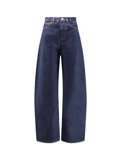 Alaïa Round Blue Denim Jeans