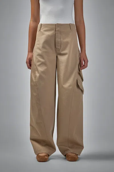 Alaïa Round Cargo Pants In Sand