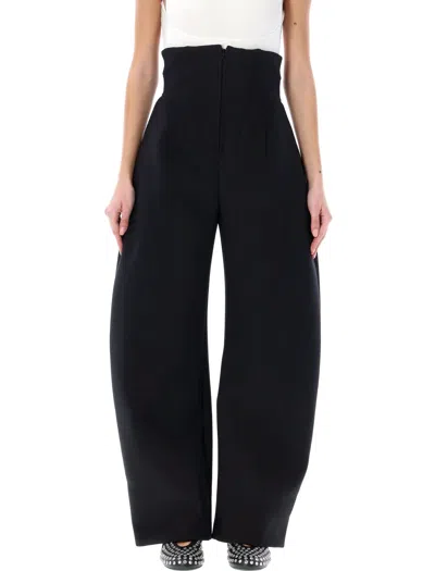 Alaïa Round Corset Trousers In Black Alaia