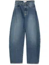 Alaïa Washed Straight-leg Jeans In Blue