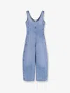Alaïa Round Denim Jumpsuit In Blue