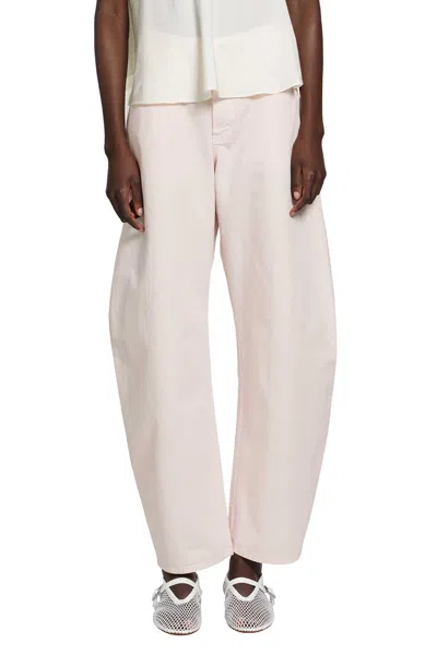 Alaïa Round Denim Pants In Pink
