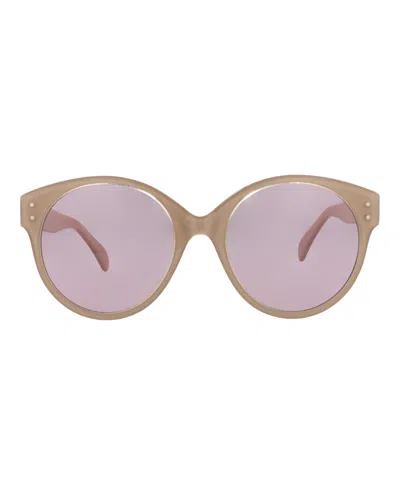 Alaïa Round-frame Acetate Sunglasses In Brown