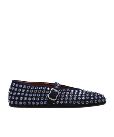 Alaïa Round Head Ballet Flats In Black