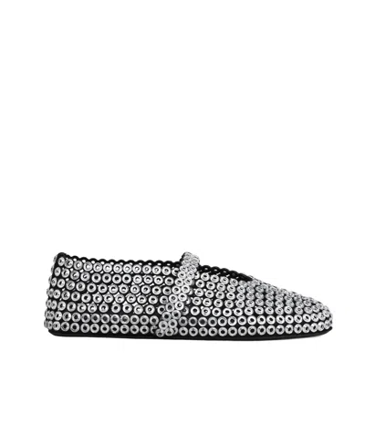 Alaïa Round Head Ballet Shoes In Black
