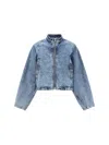 Alaïa Round Jacket In Bleu Neige