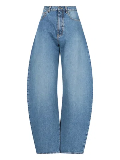 Alaïa Round Jeans In Blue