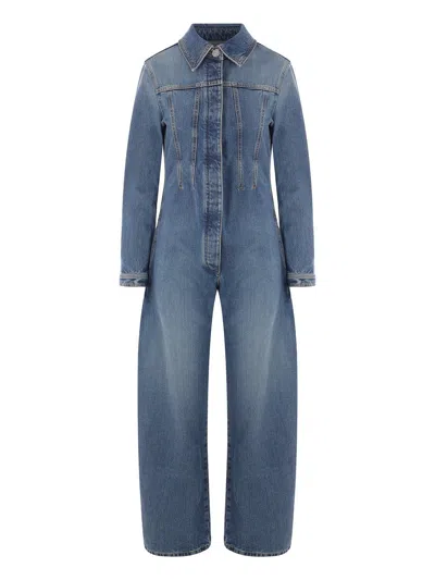 Alaïa Round Jumpsuit In Blue