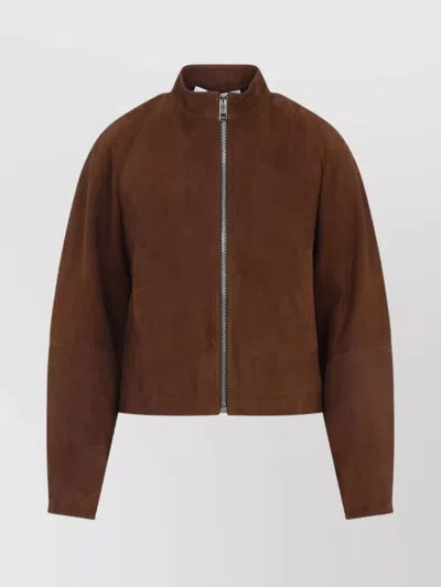 ALAÏA ROUND LEATHER STRAP JACKET