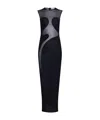 Alaïa Womens Noir Alaia Molded Sleeveless Woven Maxi Dress
