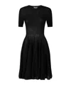 Alaïa Skater Short-sleeved Wool Dress Clothing In Black