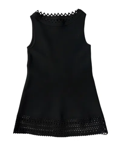 Alaïa Round Neck Dress In Black