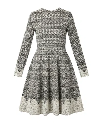 Alaïa Round Neck Dress In Gray