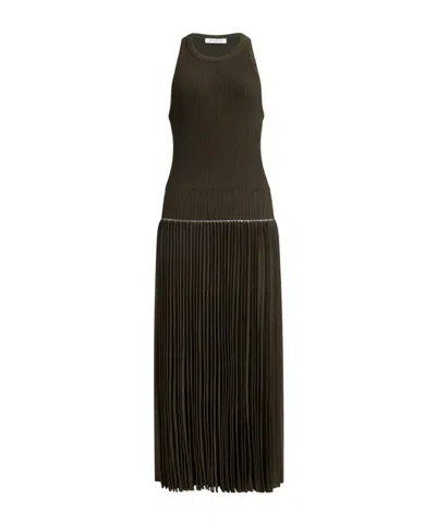 Alaïa Round Neck Dress In Green