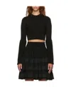 Alaïa Round Neck Sweater In Black