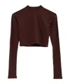Alaïa Round Neck T-shirt In Brown