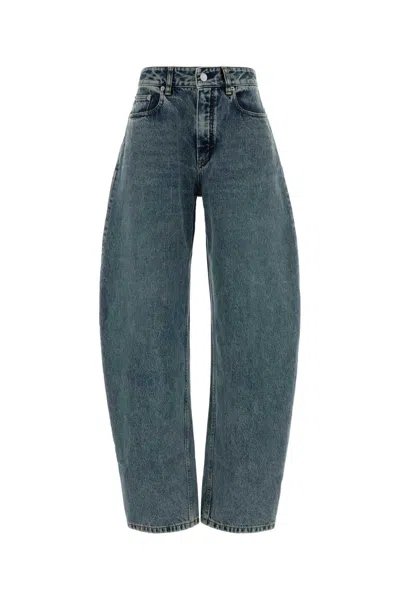 Alaïa Alaia Round Pants Denim In Blue