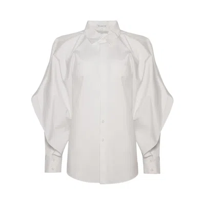 Pre-owned Alaïa Round Shirt 'blanc' | White | Women's Size 36