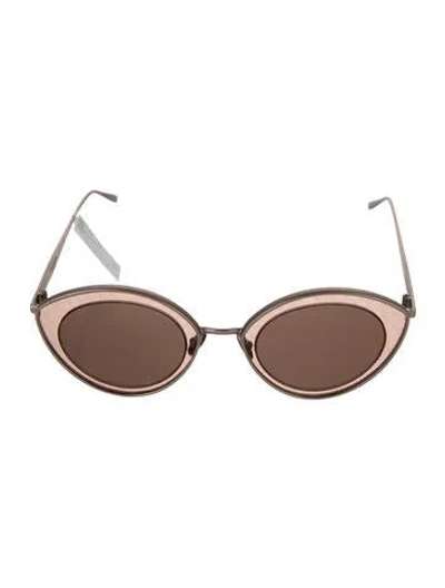Pre-owned Alaïa Round Tinted Sunglasses In Neutral