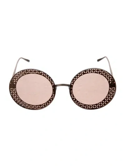 Pre-owned Alaïa Round Tinted Sunglasses In Neutrals