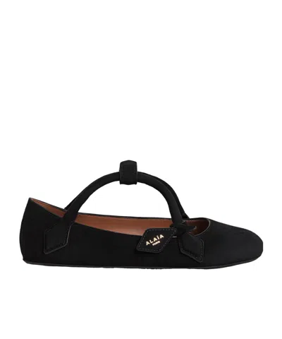 ALAÏA ROUND-TOED BALLET FLATS