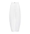 Alaïa Mid-rise Barrel-leg Jeans In White