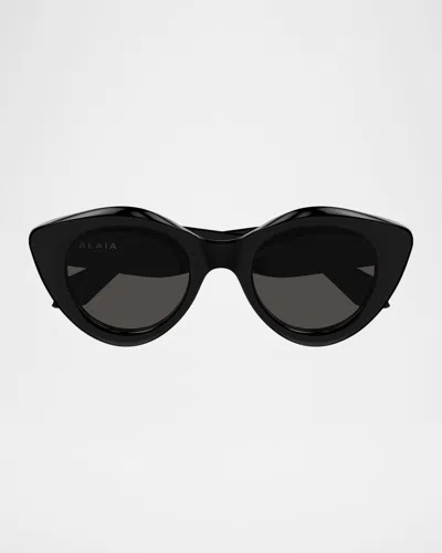 ALAÏA ROUNDED ACETATE CAT-EYE SUNGLASSES