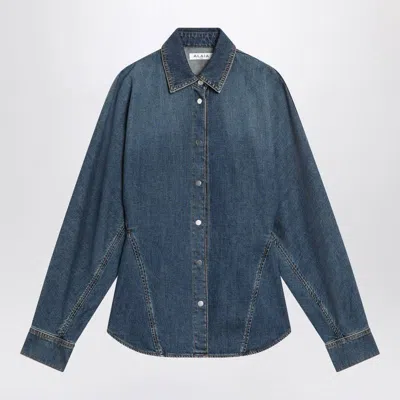 Alaïa Alaia  Rounded Blue Denim Shirt