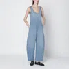 Alaïa Rounded Denim Jumpsuit In Washed Blue In Blue