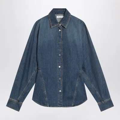 Alaïa Alaia Rounded Denim Shirt In Blue
