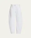 Alaïa Rounded High-rise Jeans In White