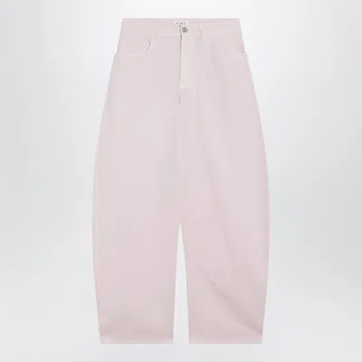 Alaïa Alaia Rounded High-rise Cotton Denim Jeans In Pink