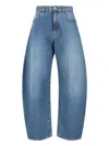 Alaïa Rounded Jeans In Blue