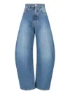 Alaïa Rounded Jeans In Blue