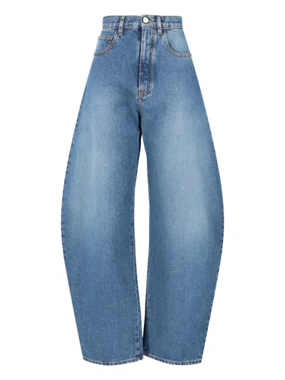 Alaïa Rounded Jeans In Blue