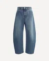 Alaïa Alaia Rounded Blue Jeans With Faded Effect Women In Blue