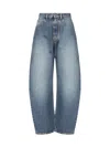 Alaïa Rounded Jeans In Blue