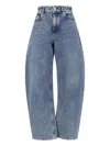 Alaïa Rounded Jeans In Blue
