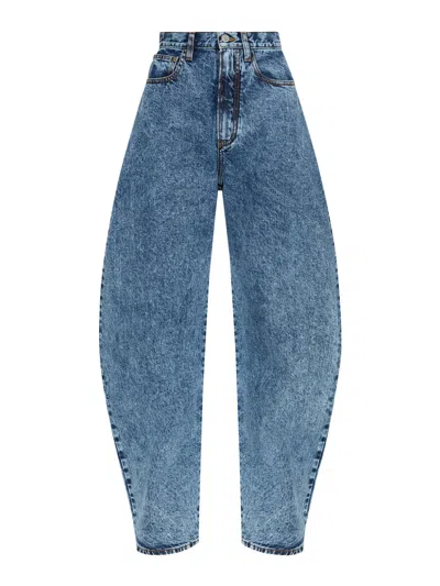 ALAÏA ROUNDED JEANS IN SNOW DENIM