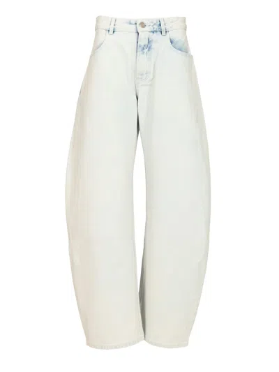 Alaïa Rounded Jeans Light Blue