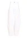 Alaïa Womens Blanc High-rise Wide-leg Denim Jeans In White