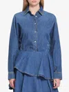 Alaïa Rounded Shirt In Denim