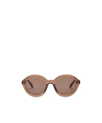 Alaïa Round-frame Sunglasses In Brown
