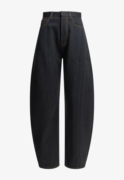 Alaïa Round-leg Jeans In Blue