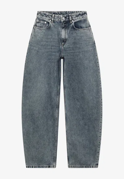Alaïa Alaia Rounded Blue Denim Jeans