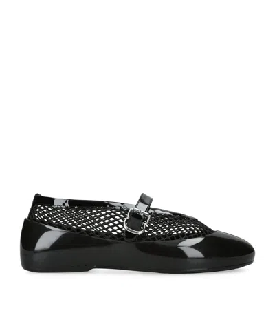Alaïa Rubber Ballet Flats In Black