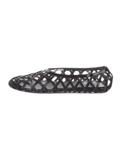 Pre-owned Alaïa Rubber Ballet Flats In Black