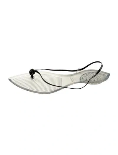 Pre-owned Alaïa Rubber Flip Flops In Black/clear